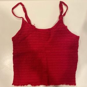 brandy melville red ribbed tank